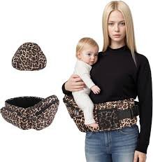 Ergonomisk Babyhöftsits med Justerbar Midjestöd (Leopard)